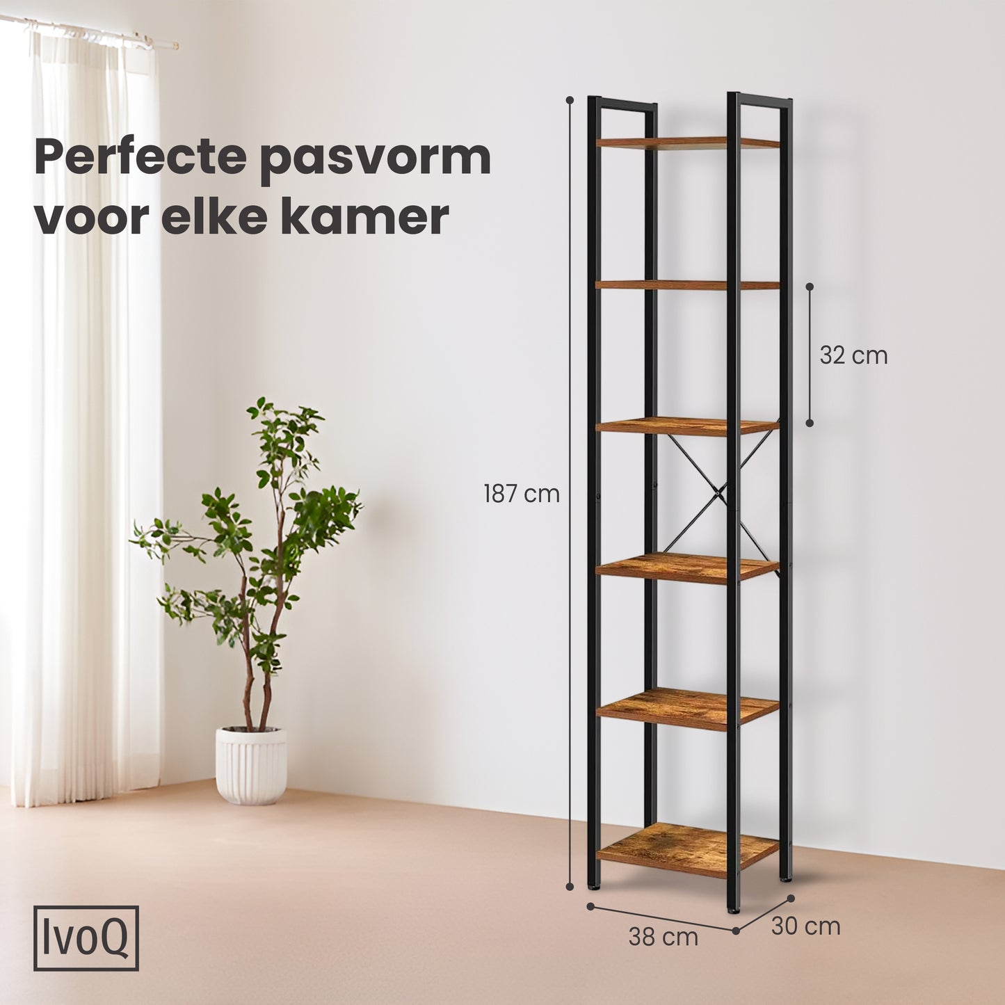 IvoQ Industriële Boekenkast