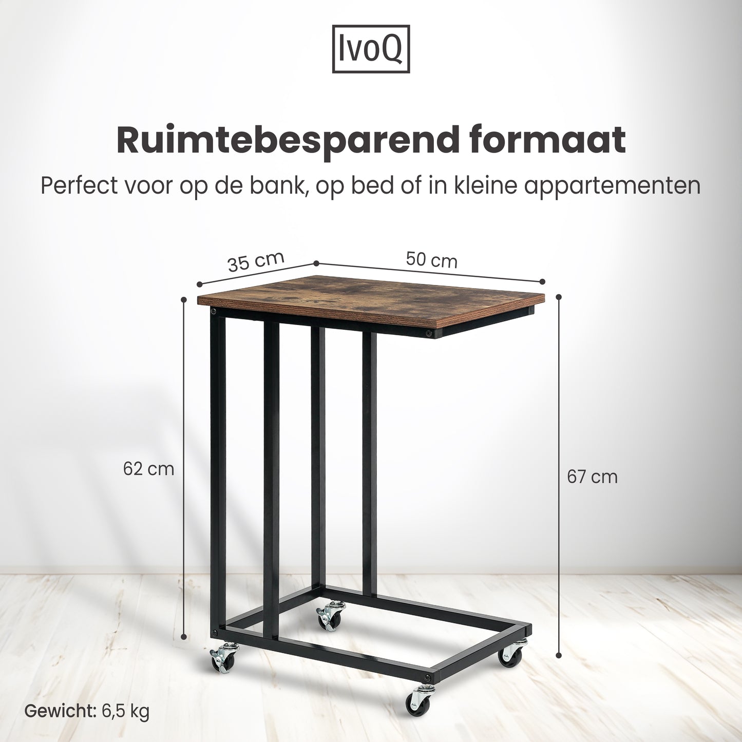 IvoQ Bijzettafel op Wieltjes