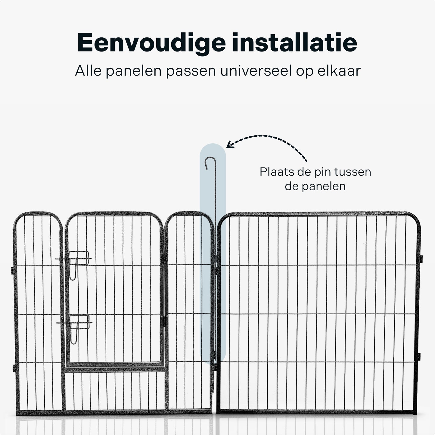 IvoQ Puppyren 8 Panelen 80 cm Hoog