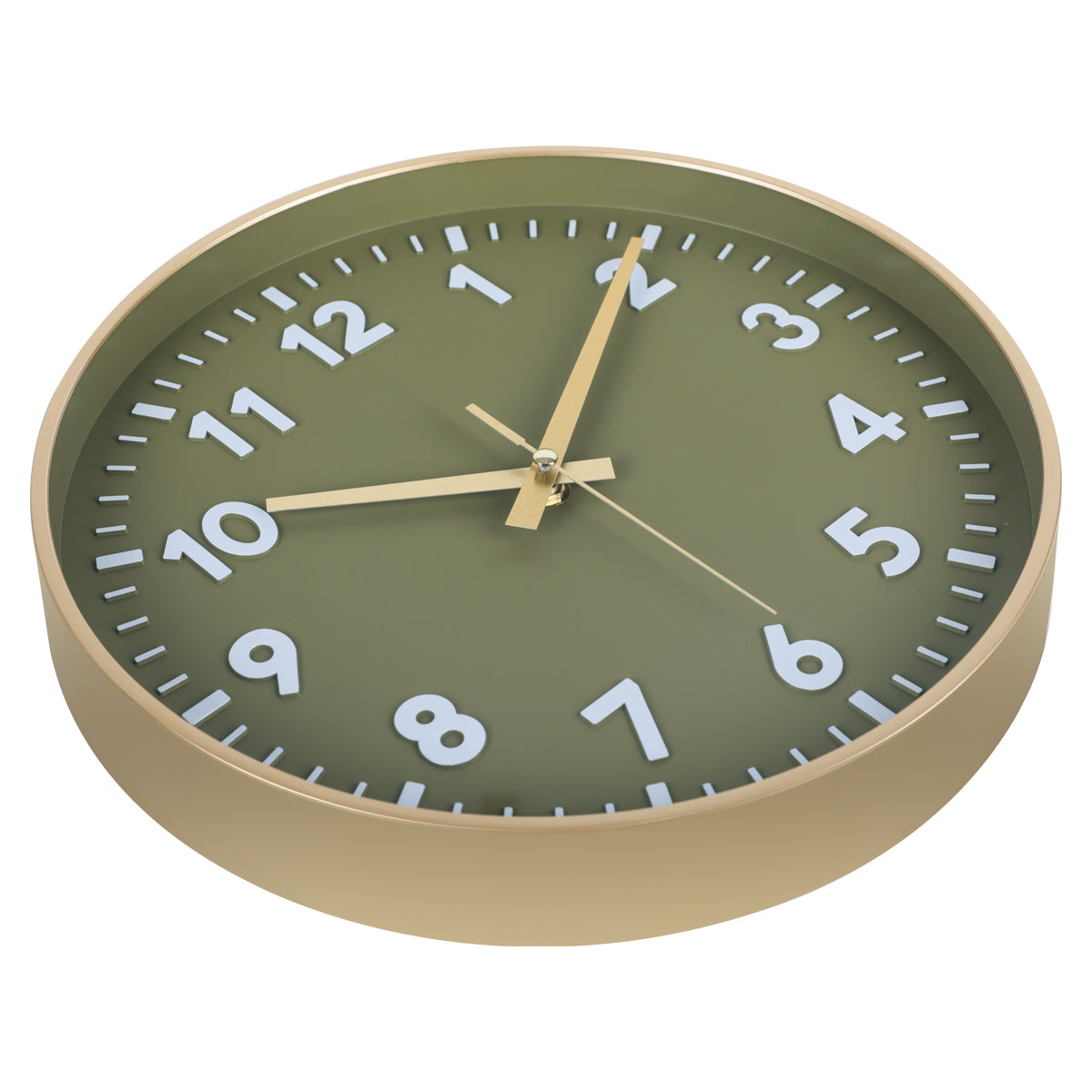 IvoQ Wandklok Groen Goud 3D Design 30 cm