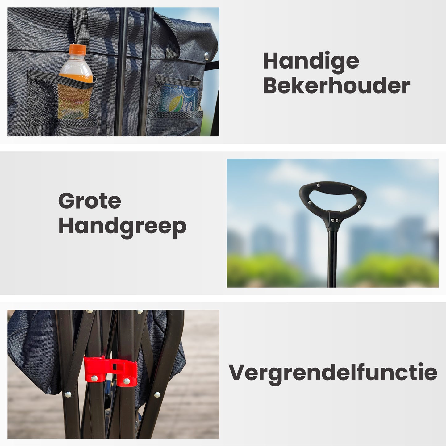 IvoQ Bolderkar Opvouwbaar 120 kg