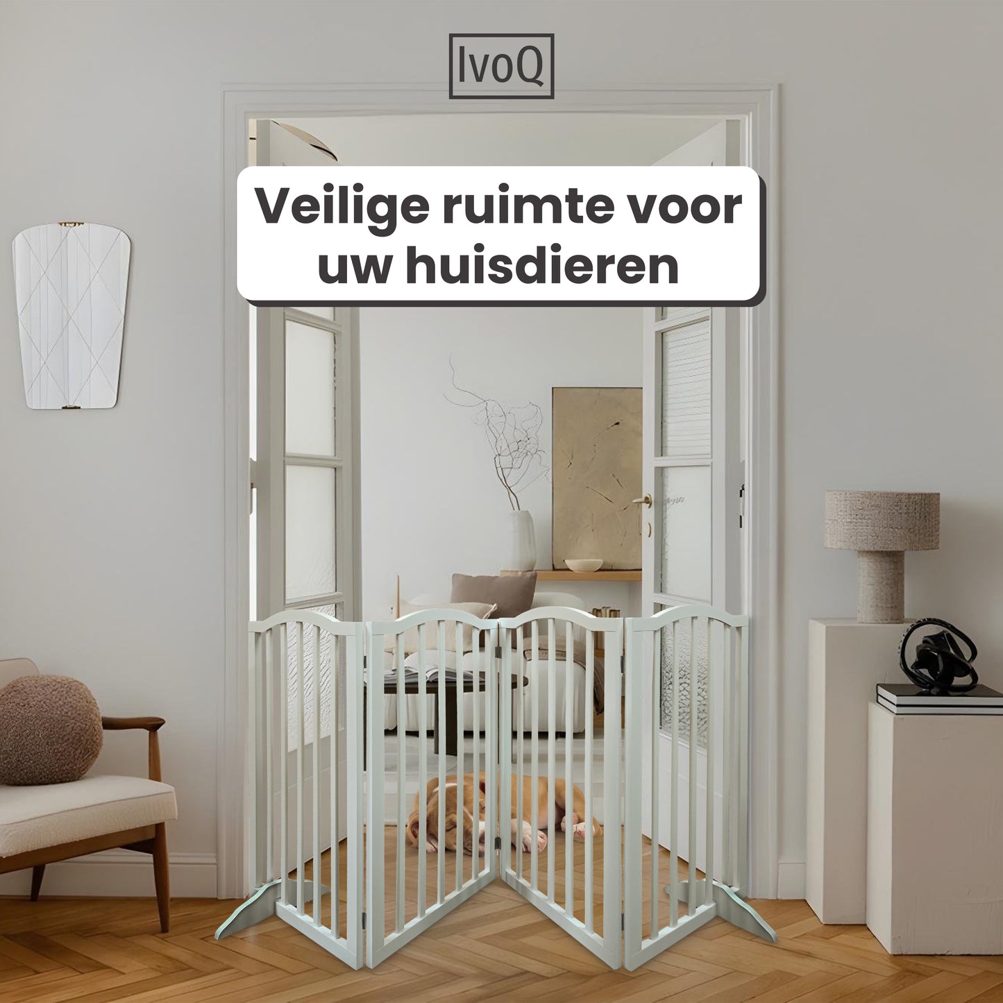 IvoQ Houten Opvouwbaar Veiligheidshek