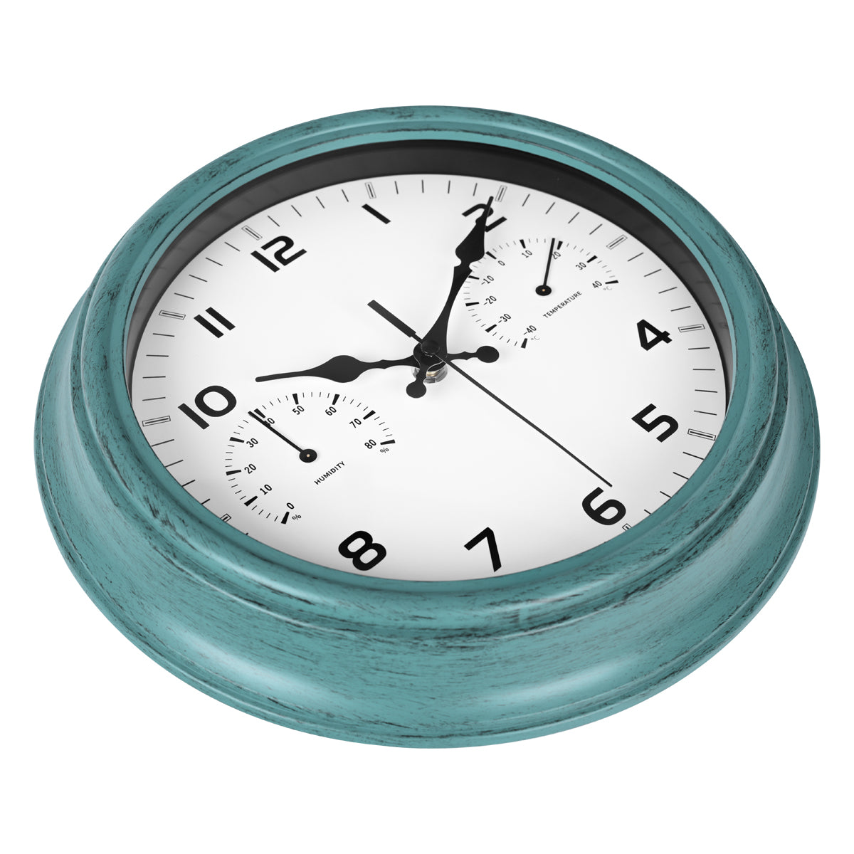 IvoQ Wandklok Waterdicht Retro met Ingebouwde Thermometer