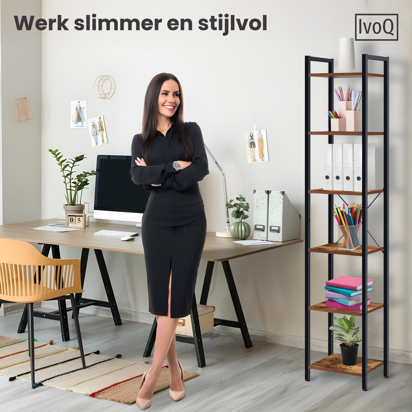 IvoQ Industriële Boekenkast