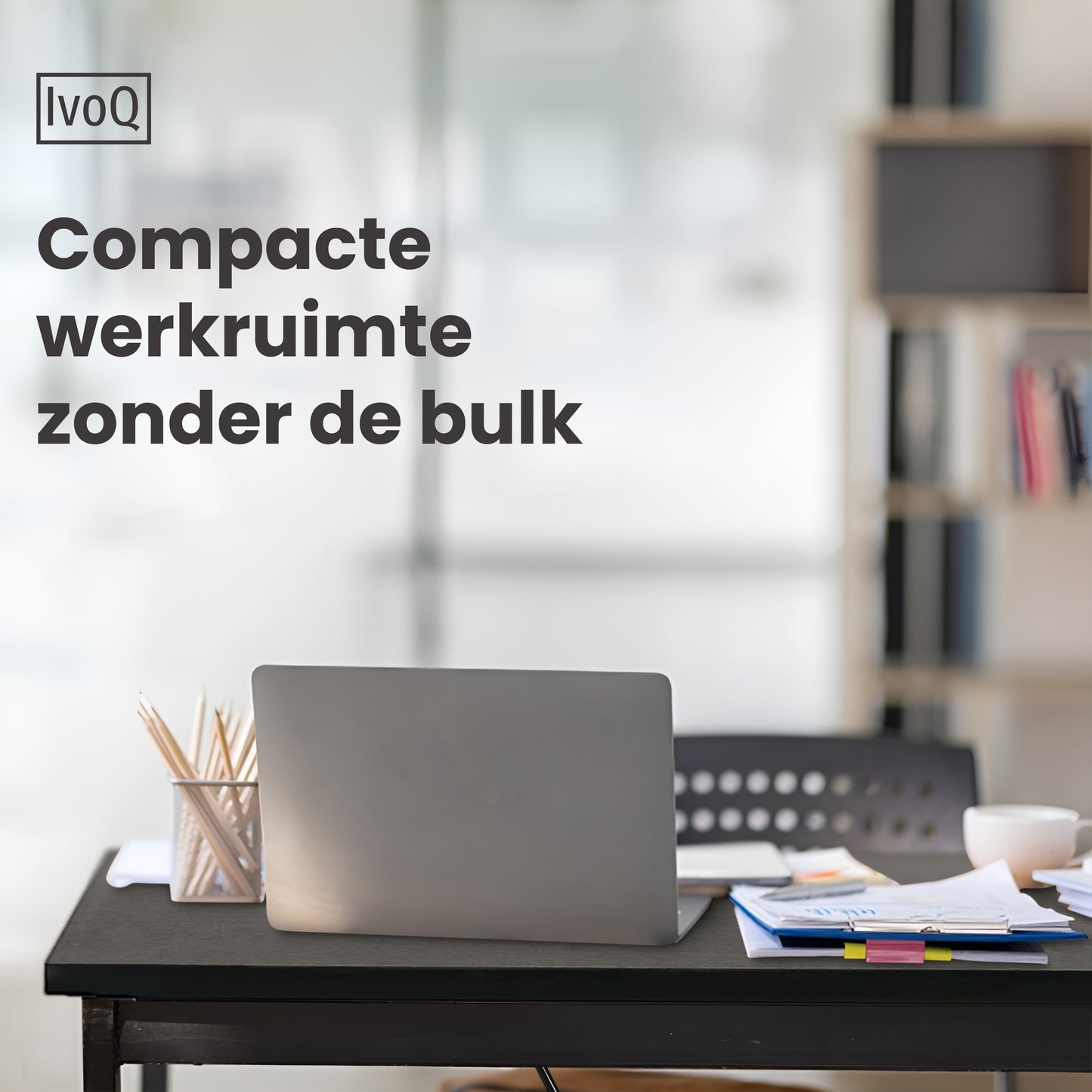 IvoQ Sidetable Industrieel Hout Metaal Zwart