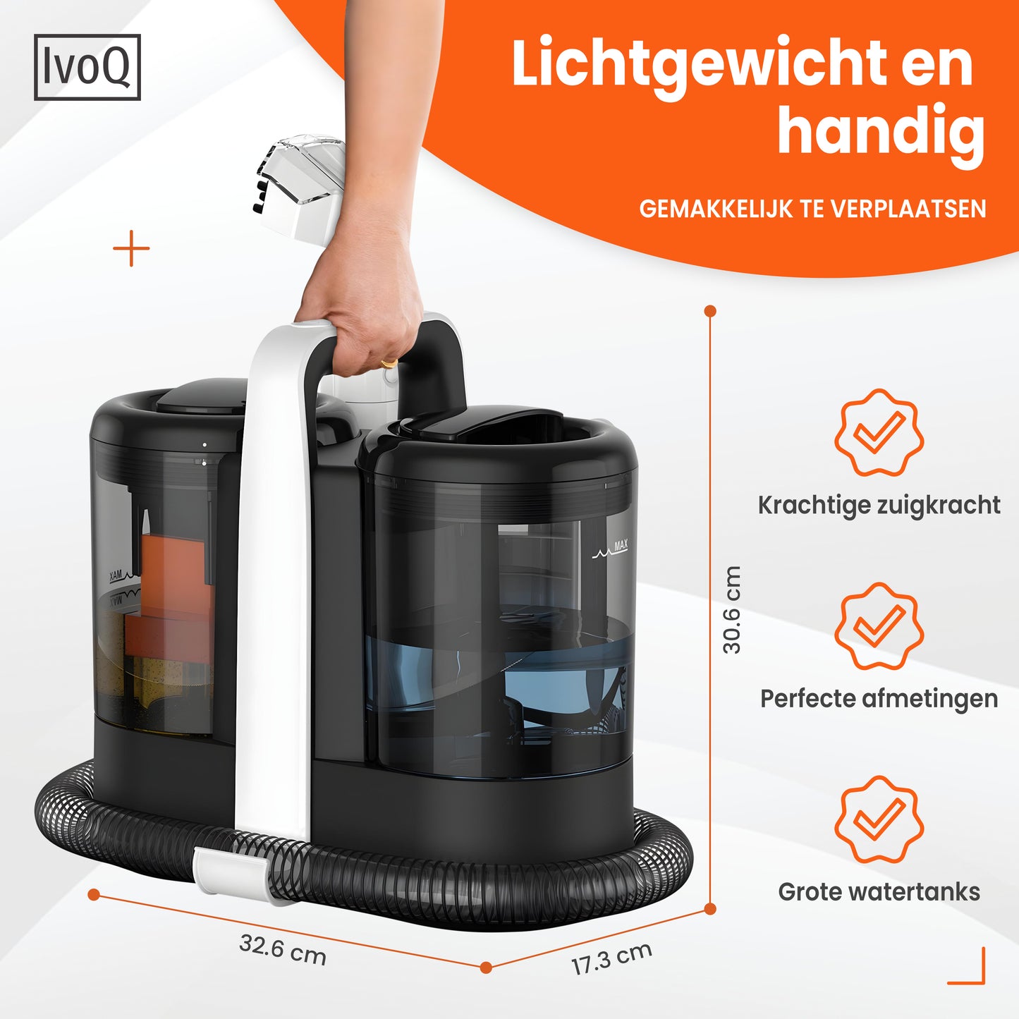 IvoQ Tapijtreiniger Compact 600W