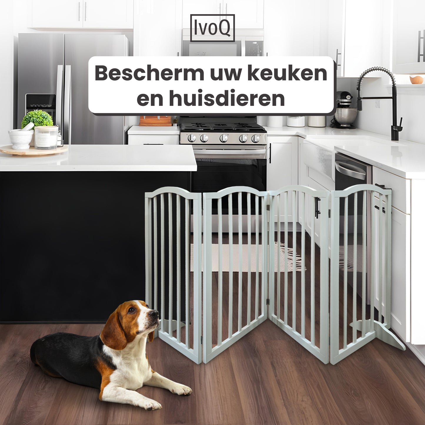 IvoQ Houten Opvouwbaar Veiligheidshek