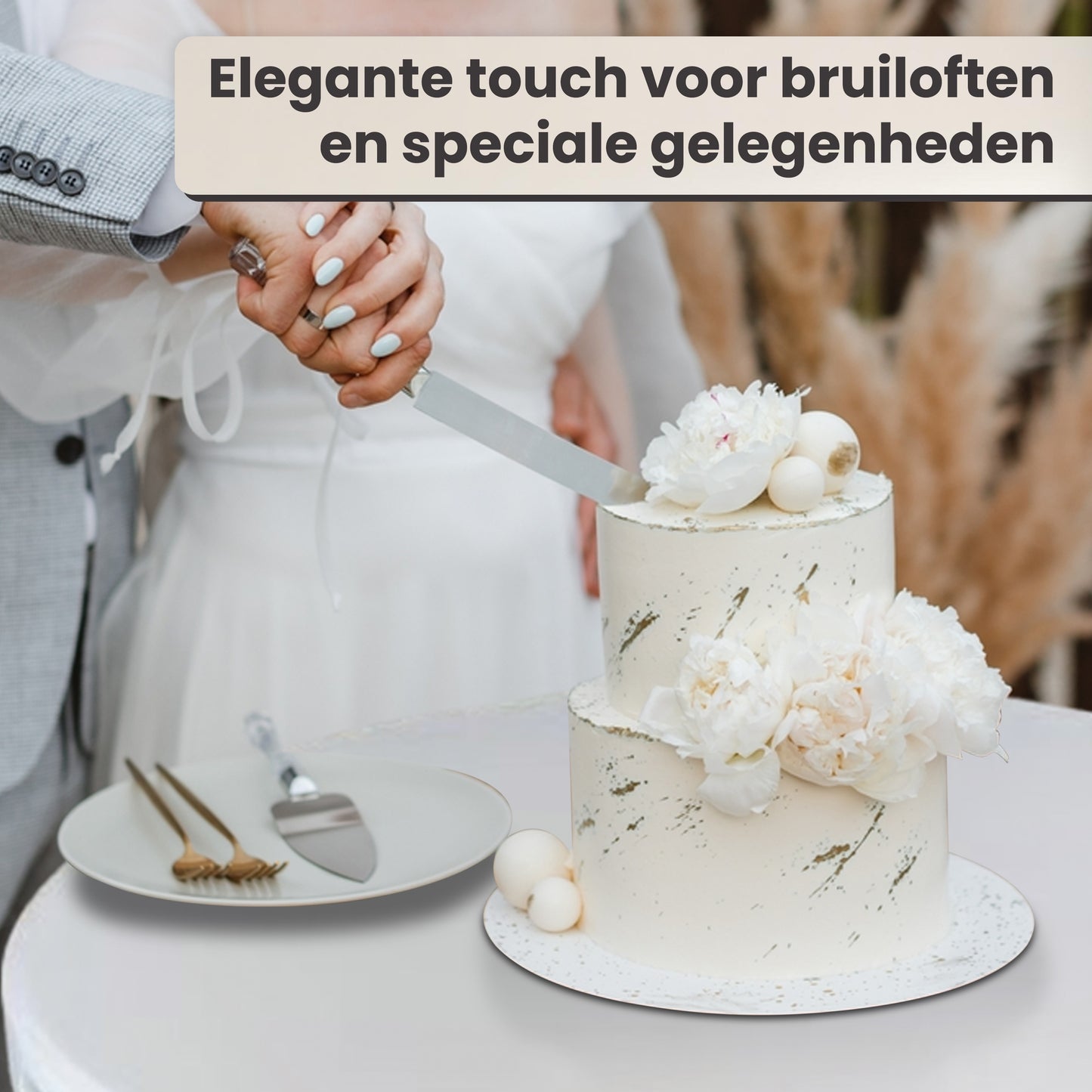 IvoQ Statafels Set Wit met Hoezen Ø80x110 cm