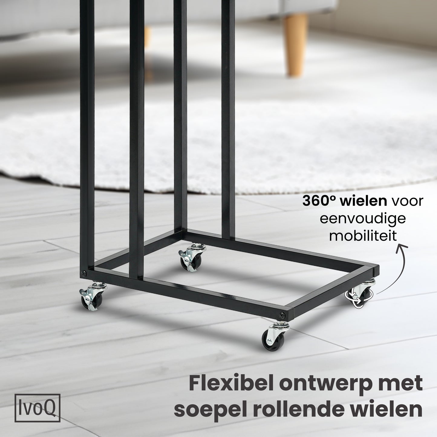 IvoQ Bijzettafel op Wieltjes