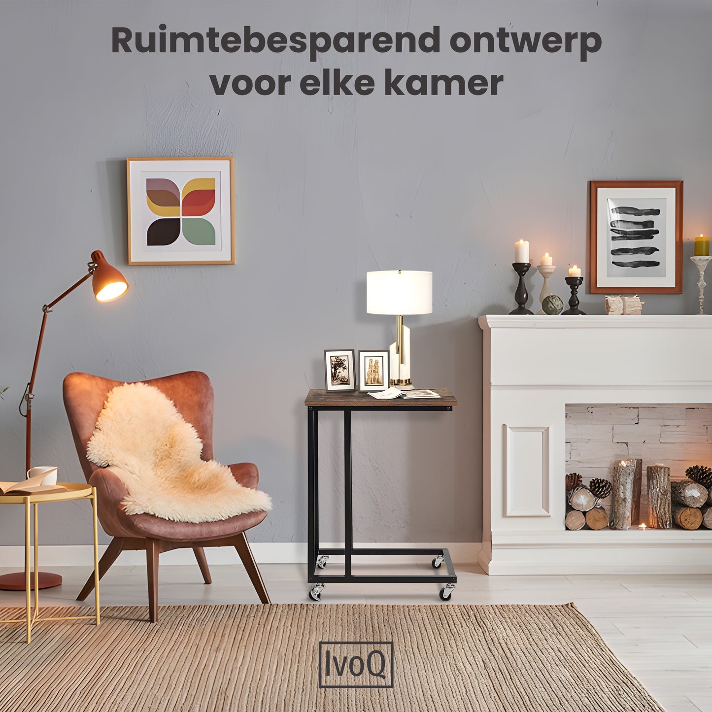 IvoQ Bijzettafel op Wieltjes