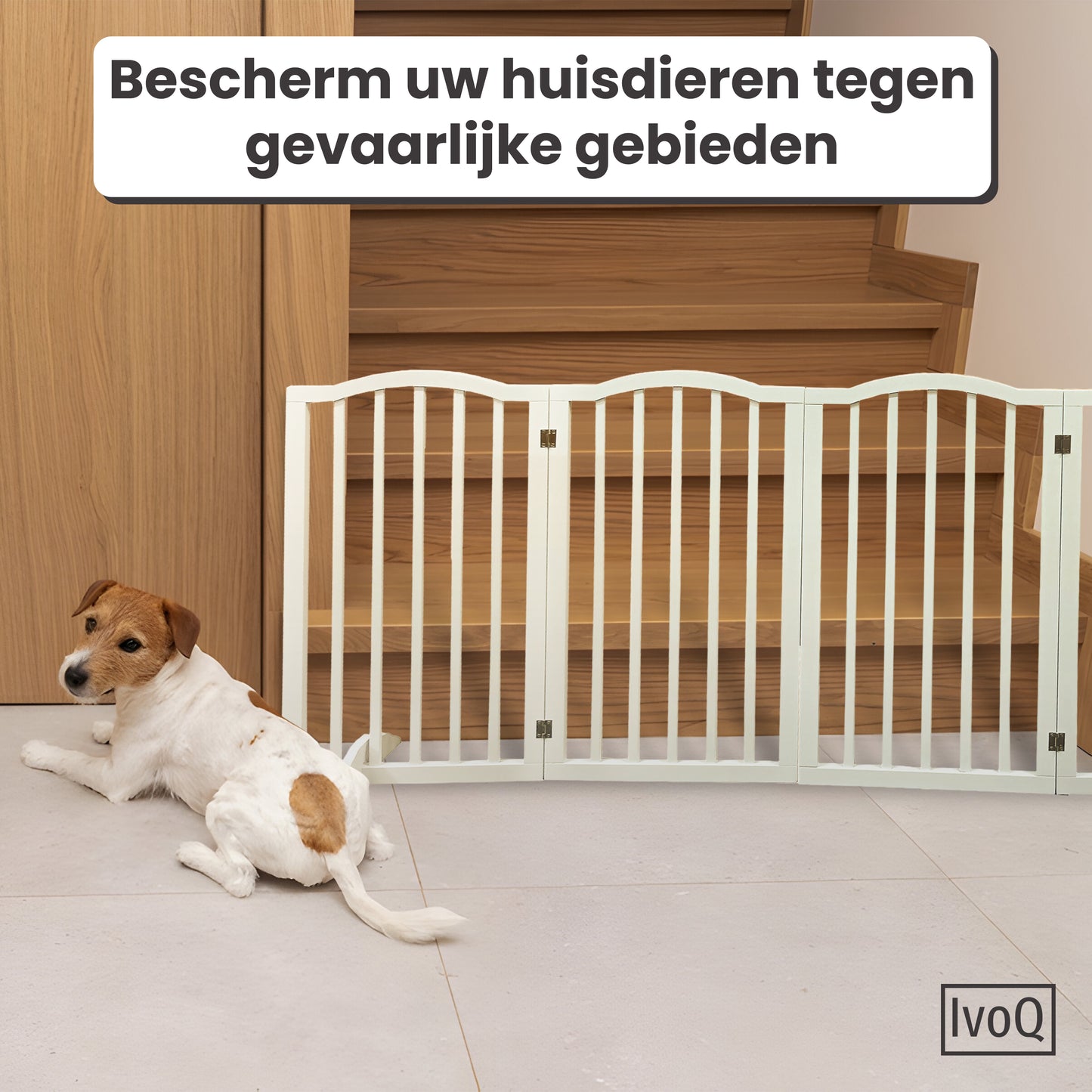IvoQ Houten Opvouwbaar Veiligheidshek