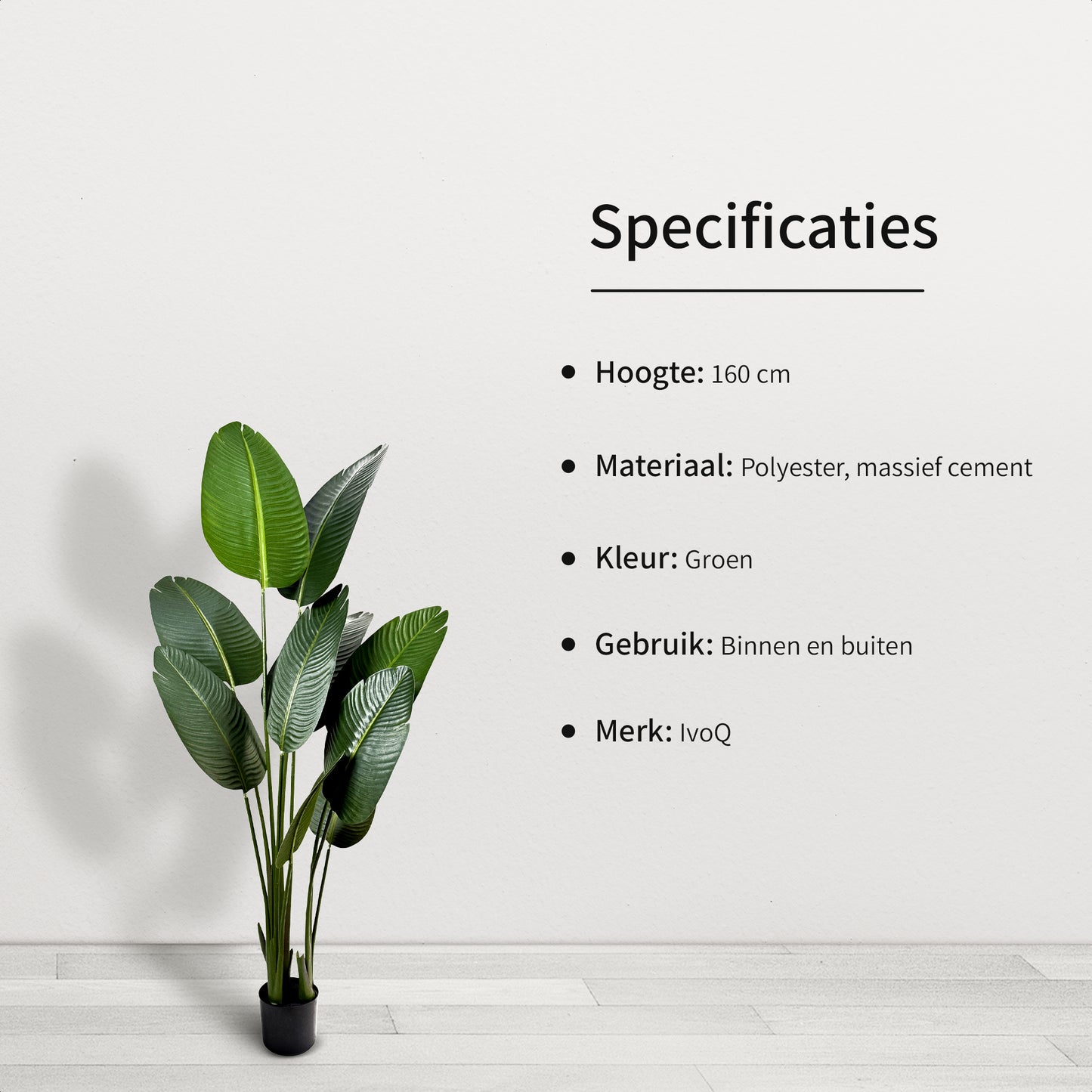IvoQ Strelitzia Kunstplant 160 cm