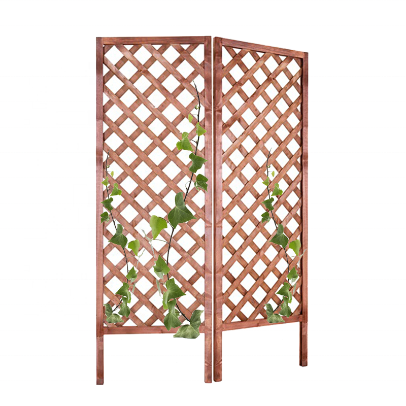 IvoQ Trellisschermen Hout Set 2 stuks 183x63 cm