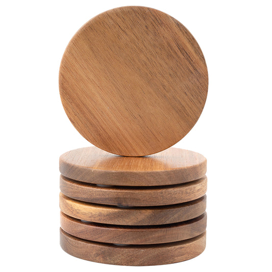 IvoQ Onderzetters Acacia Hout Set 6 stuks