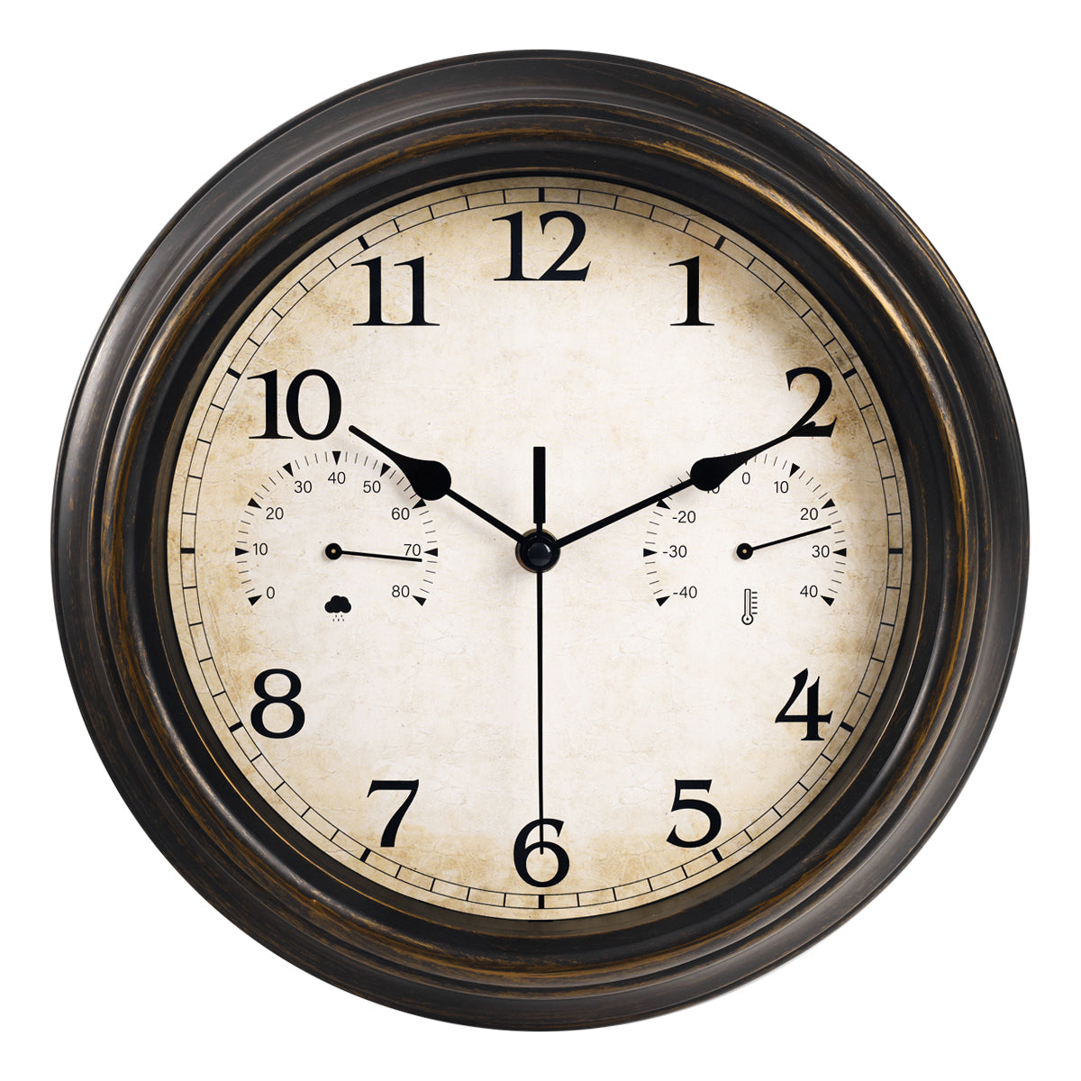 IvoQ Wandklok Waterdicht met Thermometer & Hygrometer