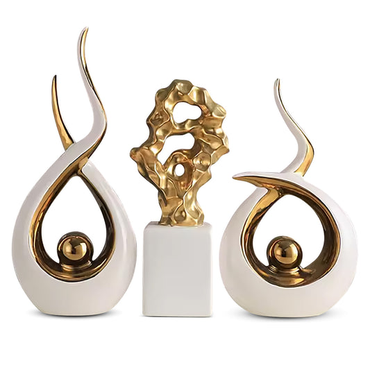 IvoQ Keramische Beelden Set Modern Luxe