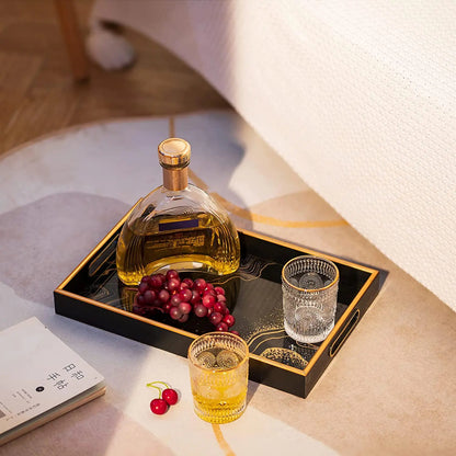 IvoQ Luxe Dienblad Zwart Goud 45x30 cm