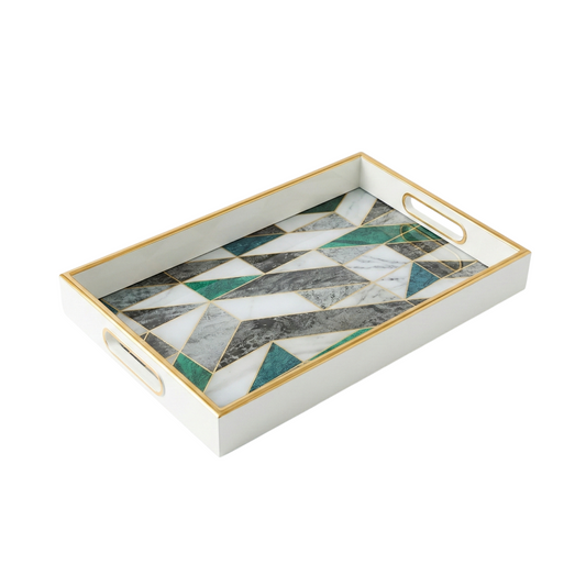 IvoQ Luxe Dienblad Marmerlook – 45x30 cm