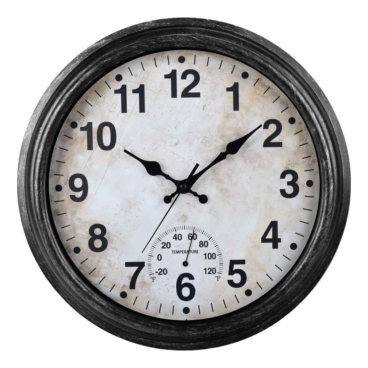IvoQ Wandklok Waterdicht Vintage Met Thermometer 40 cm