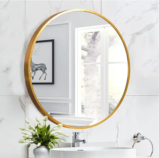 IvoQ Wandspiegel Goud Ronde Vorm 60 cm