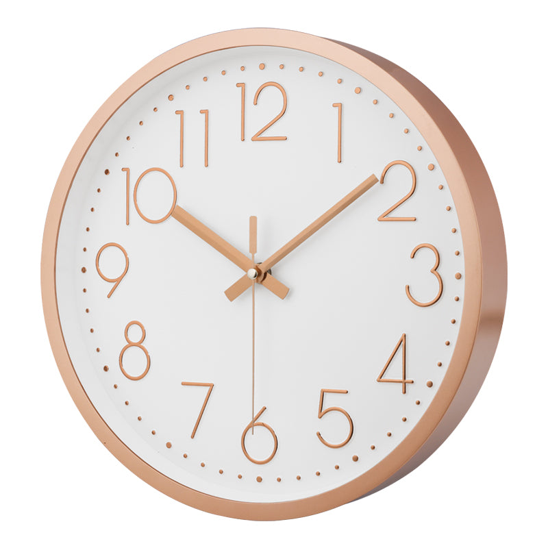 IvoQ Moderne Wandklok Roségoud Ø30 cm