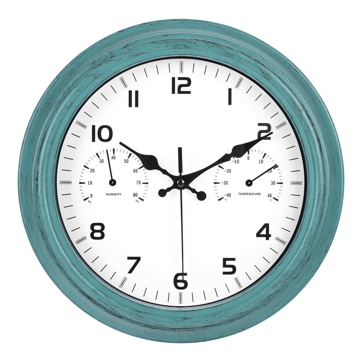 IvoQ Wandklok Waterdicht Retro met Ingebouwde Thermometer