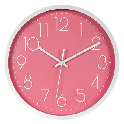 IvoQ Elegante Wandklok Roze Ø30 cm