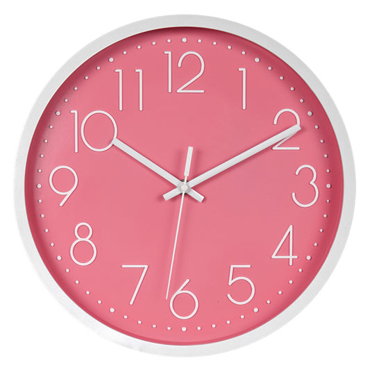 IvoQ Elegante Wandklok Roze Ø30 cm