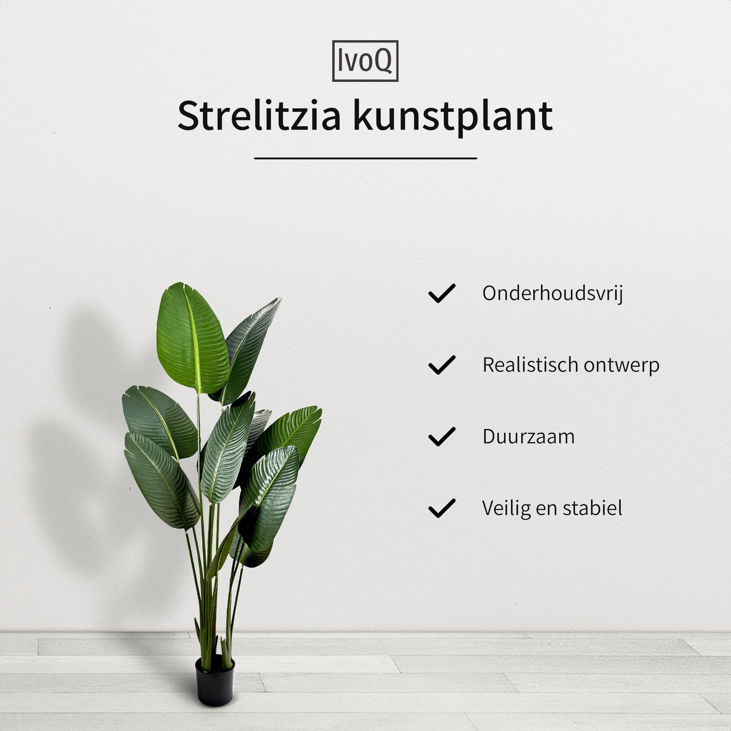 IvoQ Strelitzia Kunstplant 160 cm