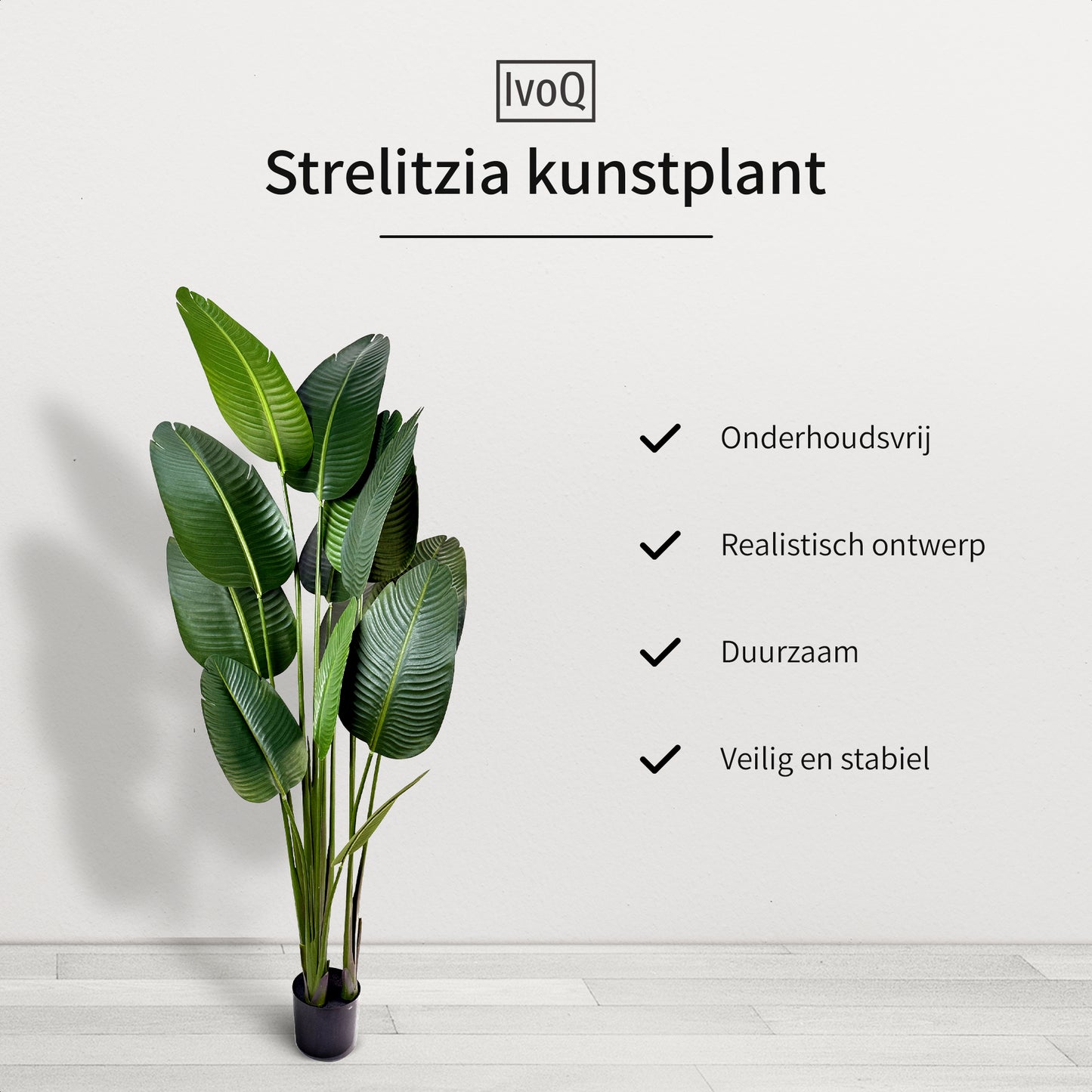IvoQ Strelitzia Kunstplant 180 cm