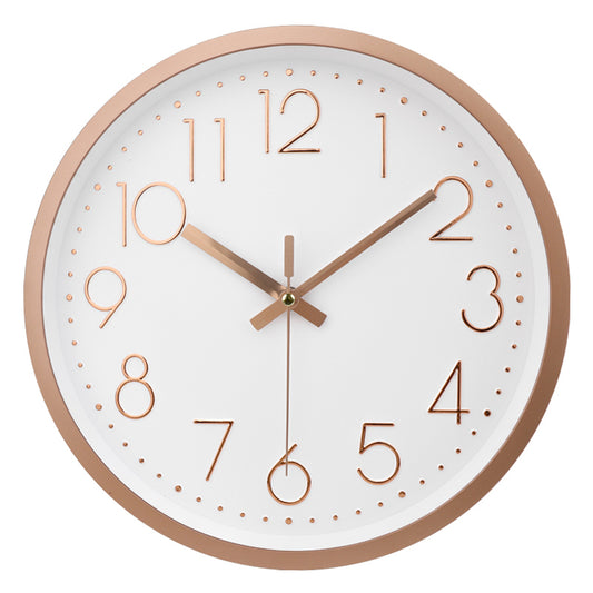 IvoQ Moderne Wandklok Roségoud Ø30 cm