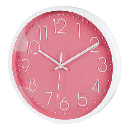 IvoQ Elegante Wandklok Roze Ø30 cm