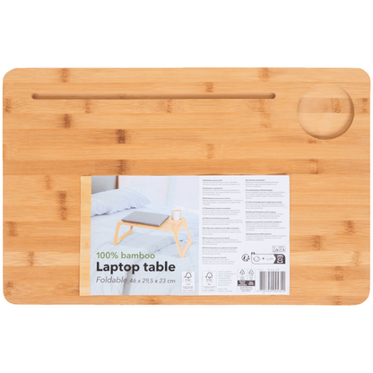 IvoQ Bamboe Laptoptafel Opvouwbaar FSC