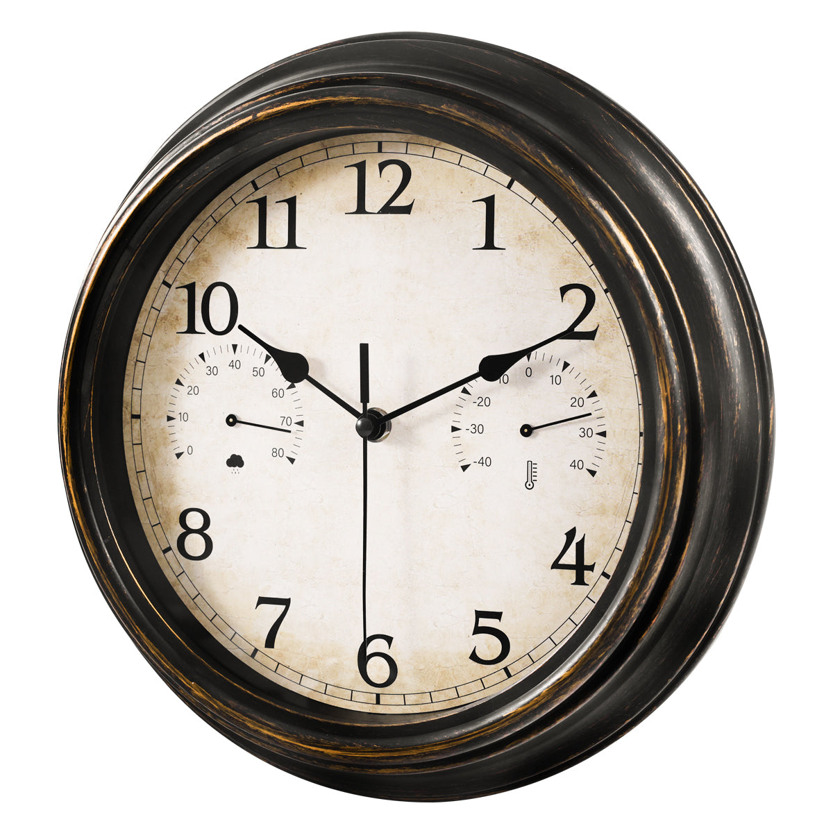 IvoQ Wandklok Waterdicht met Thermometer & Hygrometer