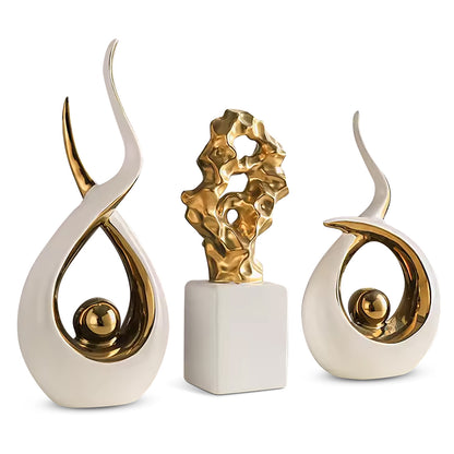 IvoQ Keramische Beelden Set Modern Luxe