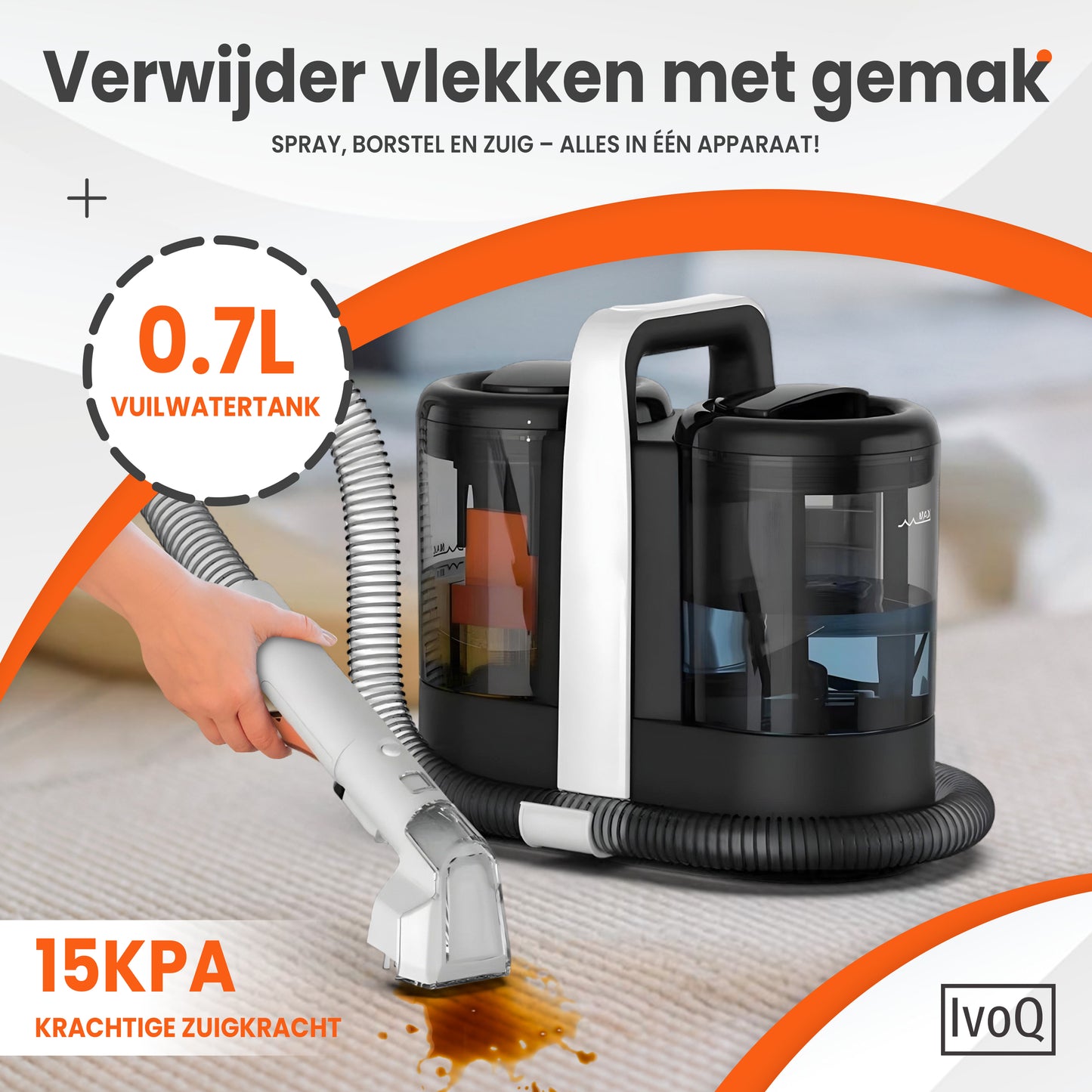 IvoQ Tapijtreiniger Compact 600W