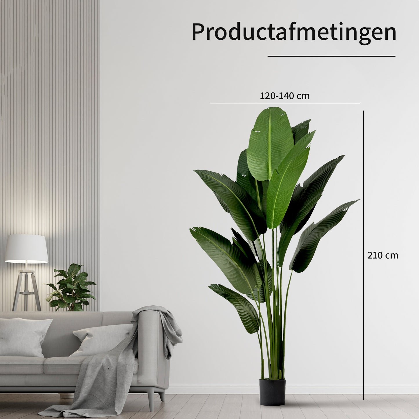 IvoQ Strelitzia Kunstplant 210 cm