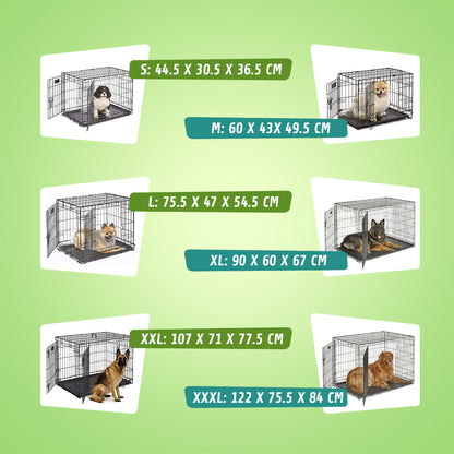 IvoQ Hondenbench XS – Zwart – 44.5×30.5×36.5 cm