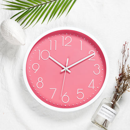 IvoQ Elegante Wandklok Roze Ø30 cm