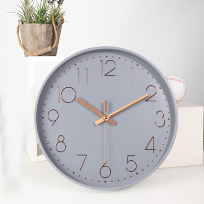 IvoQ Moderne Wandklok Grijs Ø 30 cm