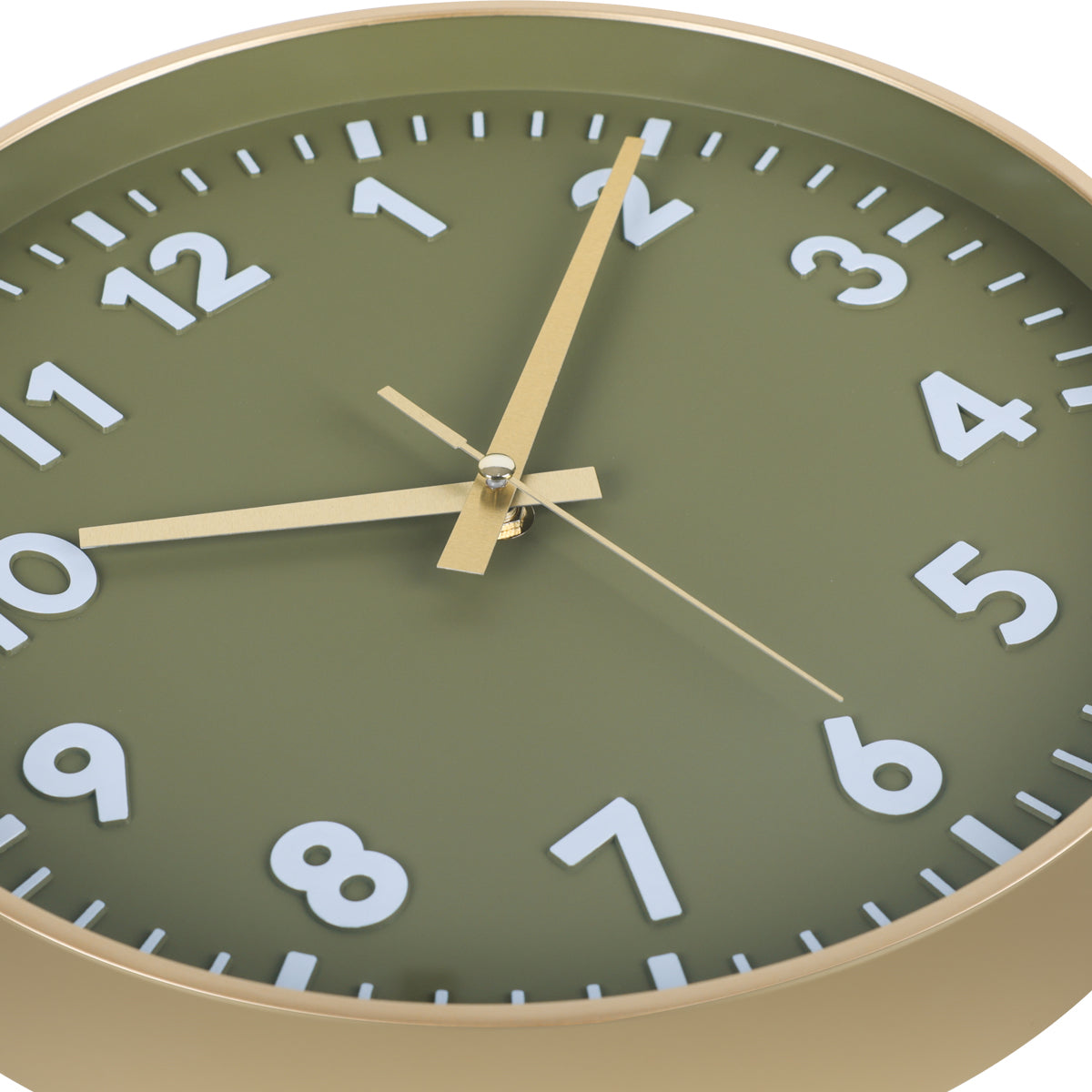 IvoQ Wandklok Groen Goud 3D Design 30 cm