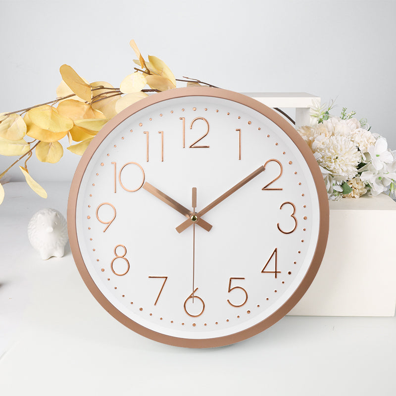 IvoQ Moderne Wandklok Roségoud Ø30 cm