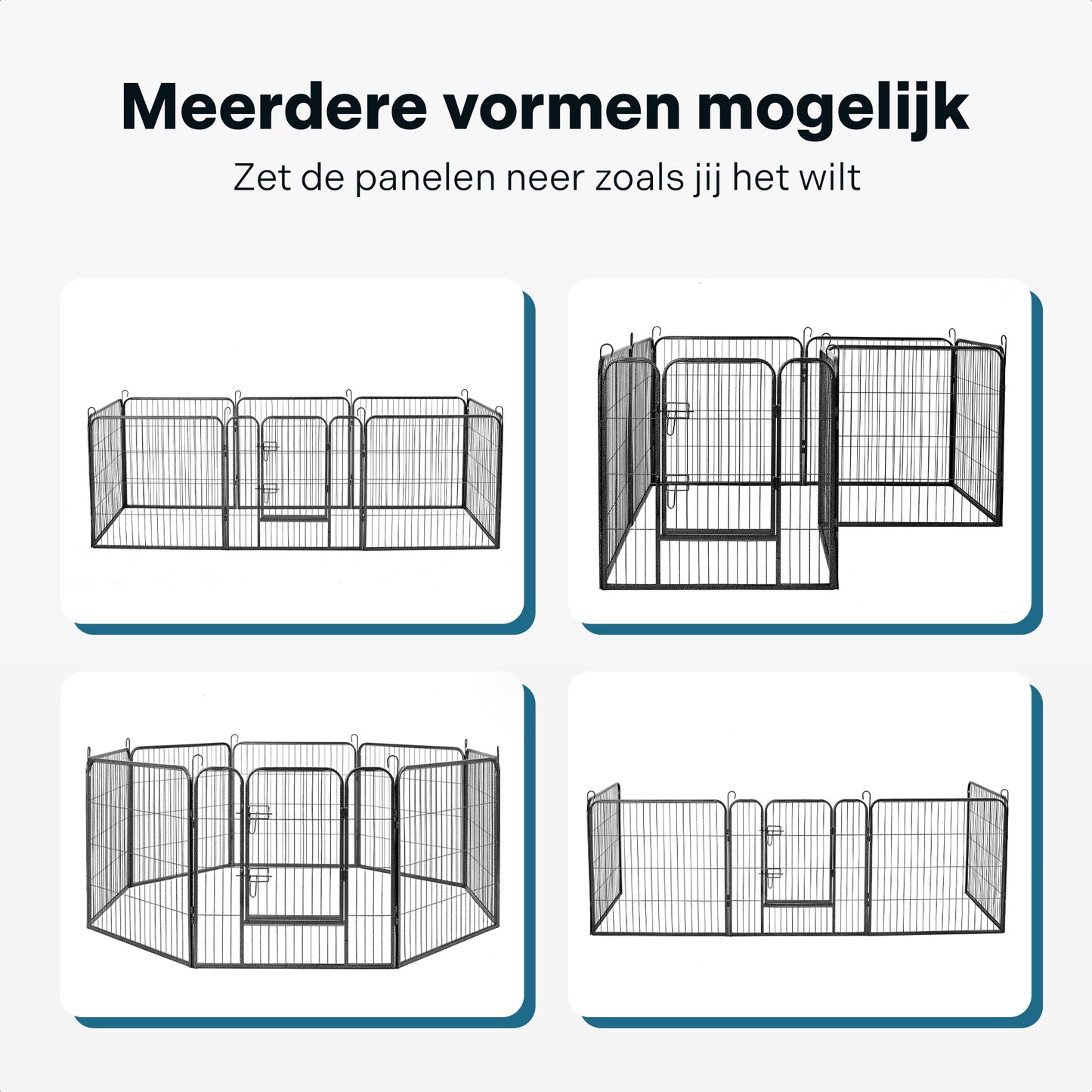 IvoQ Puppyren 8 Panelen 80 cm Hoog