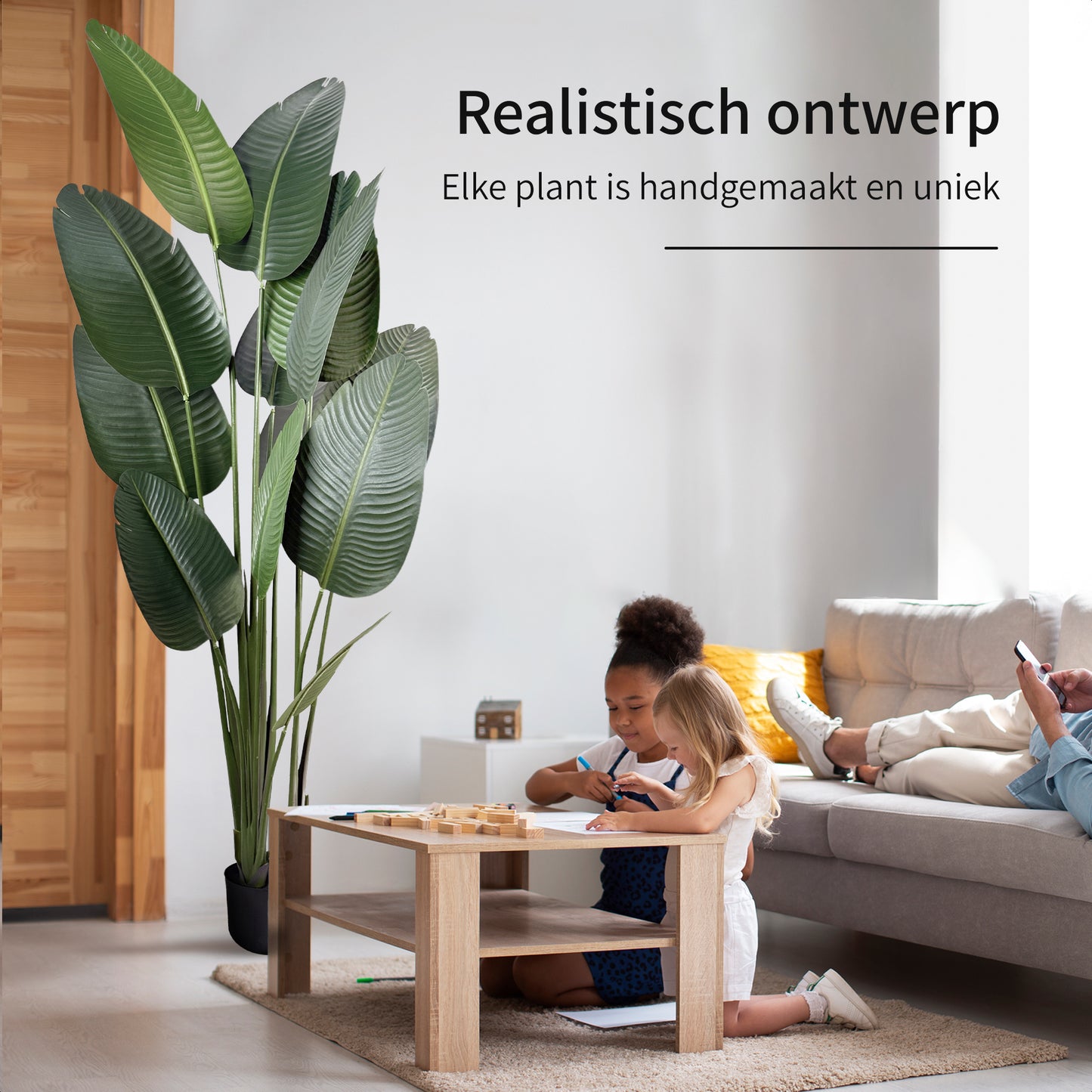 IvoQ Strelitzia Kunstplant 180 cm