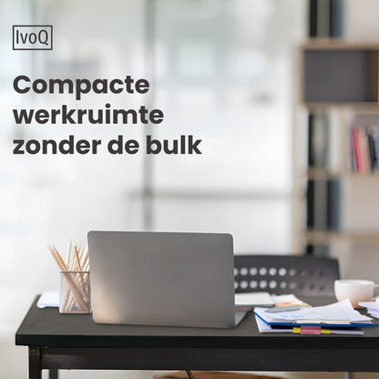 IvoQ Sidetable Industrieel Hout Metaal Zwart