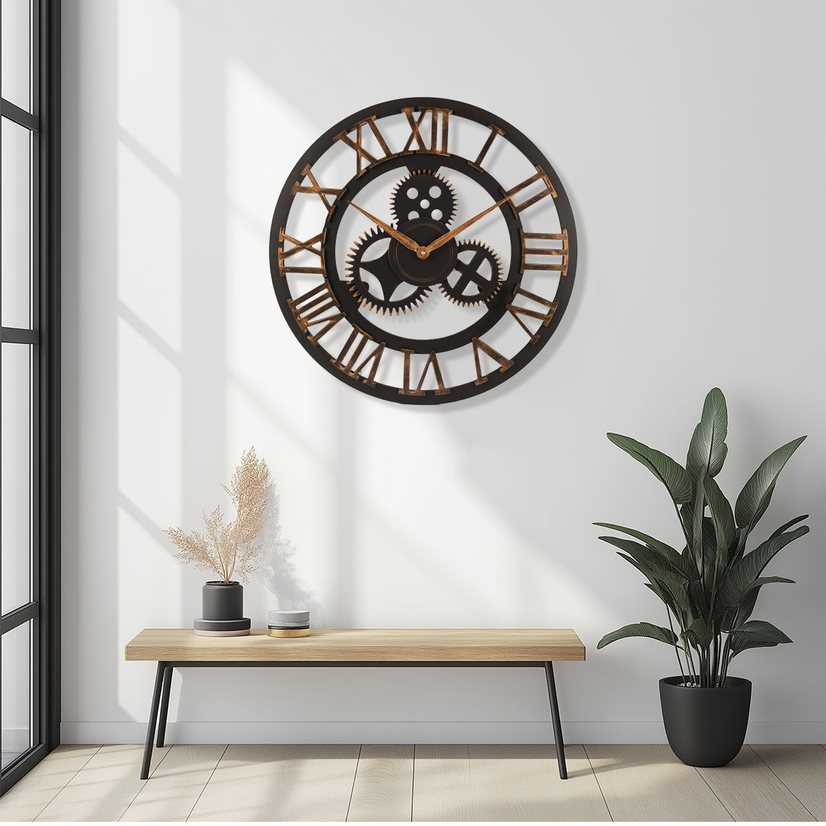 IvoQ Wandklok Industrieel XXL 60 cm
