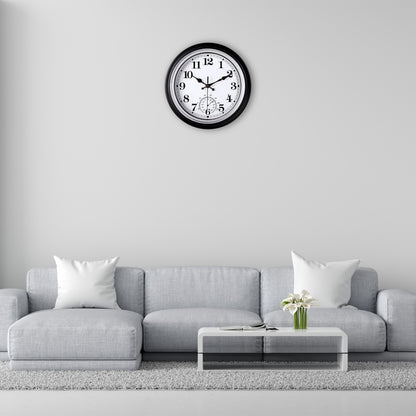 IvoQ Vintage Wandklok met Thermometer voor Binnen/Buiten Ø 30 cm