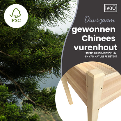 IvoQ Verhoogde Plantenbak FSC 126x60x76 cm
