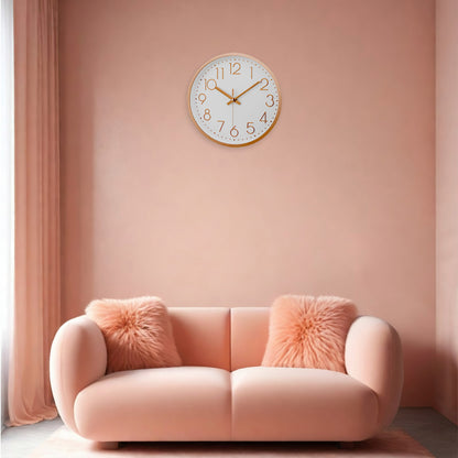 IvoQ Moderne Wandklok Roségoud Ø30 cm