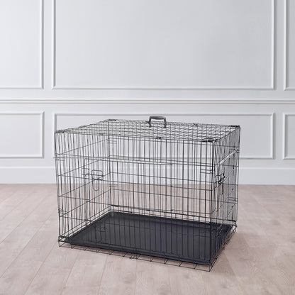 IvoQ Hondenbench XXL – Zwart – 122×75×84 cm